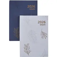Brepols agenda 2026 - DELTA [0.834] - TROPICAL FLOWERS - 1 week op 2 pagina's - Weekoverzicht - Licht blauw - 8.1 x 12 cm