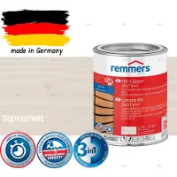 Remmers HK Lazuur 3-in-1 [plus] Signaalwit - Premium Houtbeits voor Buiten | Transparant, Sneldrogend, Oplosmiddelarm | 0,75Liter