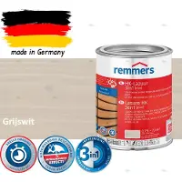 Remmers HK Lazuur 3-in-1 [plus] Grijswit - Premium Houtbeits voor Buiten | Transparant, Sneldrogend, Oplosmiddelarm | 0,75Liter