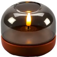 Konstsmide Glaslantaarn | 8.5 x 7.5 cm | Warm wit | Teracotta |