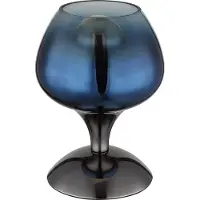 Globo Gunmetal Tafellamp Maxy Met Blauw Glas Ø 15cm