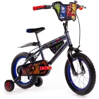 HUFFY Marvel Avengers kinderfiets, 14 inch, geschikt voor kinderen van 4 tot 6 jaar, grijs