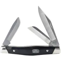 Buck Stockman 0301BKS1 Satin 420HC, Black Synthetic Nickel Silver, zakmes