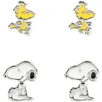 Peers Hardy Oorstekerset - Snoopy & Woodstock - wit-geel | Maat Standard