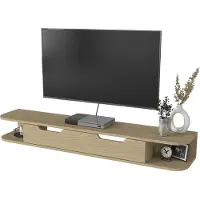 En.casa TV meubel Karjali zwevend 150x30x19 cm eikenkleurig []