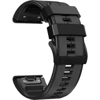 INF 26 mm siliconen polsband voor Garmin Fenix 6X/Fenix7X/7X pro, COROS Black