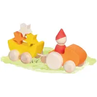 Sonstige Verlage Houten voertuig - Sterrenverzamelaar - 21,5X7,5X9,5Cm - 6 Delen - 2 Jaar