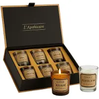 WDMT Luxe Geurkaarsen Geschenkset – Set van 6 Sfeerkaarsen in Cadeaubox – Aroma’s van Vanille, Roos & Musk – Perfect Cadeau voor Vrouwen – Beige