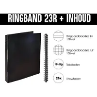 Verhaak notitiemapset A4 papier zwart/wit 38 delig