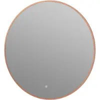 Guido Gusto Ronde badkamerspiegel Mauri mat rose goud met verwarming, LED verlichting en touch sensor 60x60cm