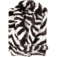 Zohome Zo Home Flanel Fleece Badjas Zebra - brown - S