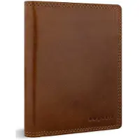 Bugatti Leer portemonnee Savona Upright Wallet With Flap 8CC Cognac Lichtbruin