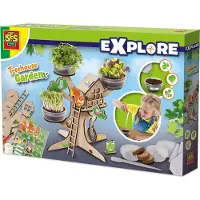 SES Creative Creative 25202 - Houten boomhut kweekset - Kruiden plantjes kweken - Met speelgoed poppetjes en houten 3D boom - Spelen en leren