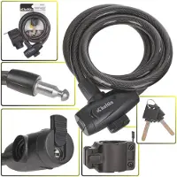 Keltin Fietsslot met sleutel - Stalen kabel 12 mm - Weerbestendig - Inclusief bevestigingsbeugel