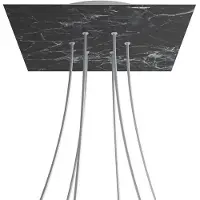 Creative Cables Kroq406f104 Xxl Rose-one Square Marquina Marmeren Rozenset