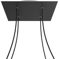 Creative Cables Kroq404f103 Xxl Rose-one Square Matte Black Rose Kit
