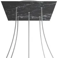 Creative Cables Kroq405pf104 Xxl Rose-one Square Marquina Marmeren Rozenset