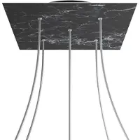 Creative Cables Krovnq405pf104 Xxl Rose-one Square Marquina Marmer Rose-set