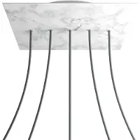 Creative Cables Kroq405lf105 Xxl Rose-one Square Carrara Marmeren Rozenset