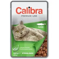 Calibra Gesteriliseerde Zakjes Zalm Doos 24x100g Natvoer Voor Katten
