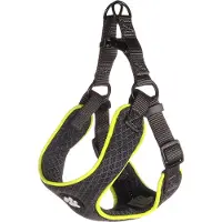 Flamingo Harnas hond – honden tuigje – harnas hond anti trek – hondentuigjes – hondentuig anti trek – Step&Go Tasha – grijs – maat XL – A:65cm B:90-115cm x 20mm x 5mm