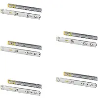 Emuca Set Kogelgeleiders Voor Laden Met Volledige Uittrek En Push-to-open 45 Mm