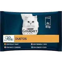 Purina Gourmet Perle Dunne Saus Duo Boerderijvers 4x85g Katten Snack 12 Eenheden