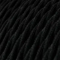 Creative Cables Snakebis Twisted E14 Lampenkap-kabelset Met Lampenhouder. Stoffen Gevlochten Kabel En 2-pins Stekker 3 M