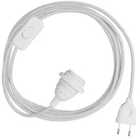Creative Cables Snakebis E27 Lampenkap-kabelsets Met Lamphouder. Gekleurde Stoffen Kabel En 2-pins Stekker 3 M