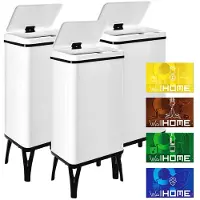 Wellhome Slimme Prullenbakken 50l 3 Eenheden