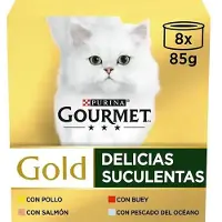 Purina Gourmet Gold Delicias Suculentas 8x85g Tussendoortje 12 Eenheden
