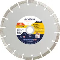 Edelco U3 Universele Bouwdiamantschijf 230x22 Mm
