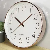 Casa Chic elegance wandklok - Klok - Rose goud - 30 cm - Quartz - Stille klok