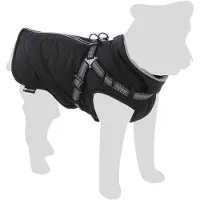 Flamingo Hondenjas Winter - Duker Zwart 30cm – waterdicht, reflecterend, voor kleine honden