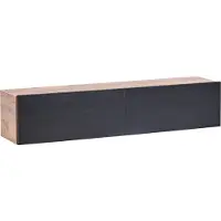 Beliani GLADSTONE - Wand TV-meubel - Bruin/Zwart - 140 cm - Vezelplaat