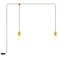 Creative Cables F-snake Eiva Buitenlamp Met 2 Draagbare Lampen Met Gloeilamp