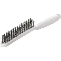Lessmann Staalborstel | lengte 285 mm | 0,35 mm RVS-staaldraad golvend | 3-rijig | 1 stuk - 185431 185431