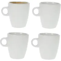 COSY&TRENDY Cosy & trendy Koffiekopjes / bekers - 8x - wit - 190 ml - Keramiek - glans finish