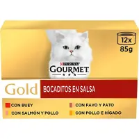 Purina Goud Gourmet Kattenvoer 12x85g 8 Eenheden