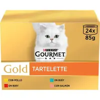 Purina Goud Gourmet Tartalette Natvoer Voor Katten 24x85g 4 Eenheden