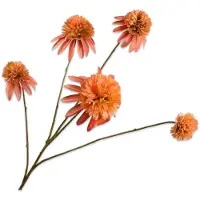 Silk-ka Kunstbloem Zonnehoed Donkeroranje H 90 Cm