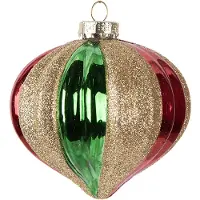 Clayre & Eef Kerstbal Overig Ø 10x10 cm Groen Glas Kerstballen