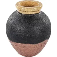 Beliani DAULIS - Decoratieve vaas - Zwart - Terracotta