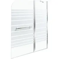 Beliani TUAPI - Douchescherm - Zilver - 100 x 140 cm - Veiligheidsglas