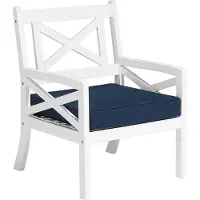 Beliani BALTIC - Tuinstoel - Wit - Acaciahout