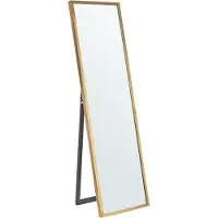 Beliani TORCY - Staande spiegel - Goud - Synthetisch materiaal