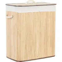 Beliani KANDY - Mand - Lichte houtkleur - Bamboehout