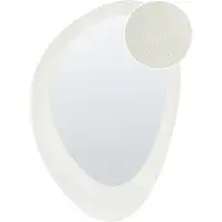 Beliani AUDES - Wandspiegel - Wit - Fluweel