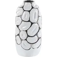 Beliani CENABUM - Decoratieve vaas - 28 cm - Wit - Keramiek