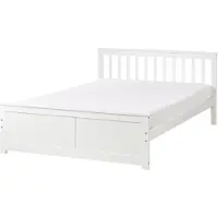 Beliani OLENDON - Tweepersoonsbed - Wit - 140 x 200 cm - Dennenhout